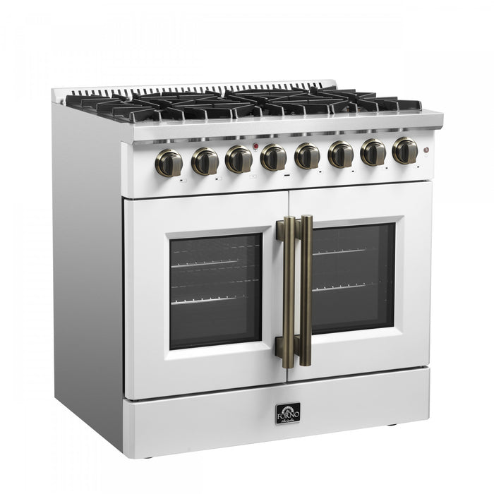 Cuisiniere a double combustible Galiano de 36 po, blanche, 5.36 pi³ - FFSGS6356-36WHT