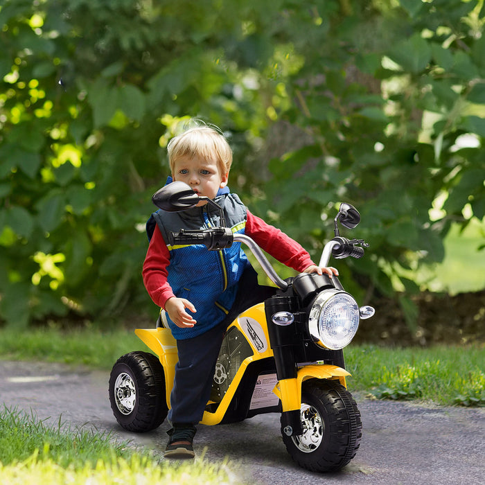 Aosom Moto Electrique Pour Enfants 6v Alimentee Par Batterie, Moto Electrique , Jouet A Enfourcher, 3 Roues,pour Enfants De 18 A 36 Mois