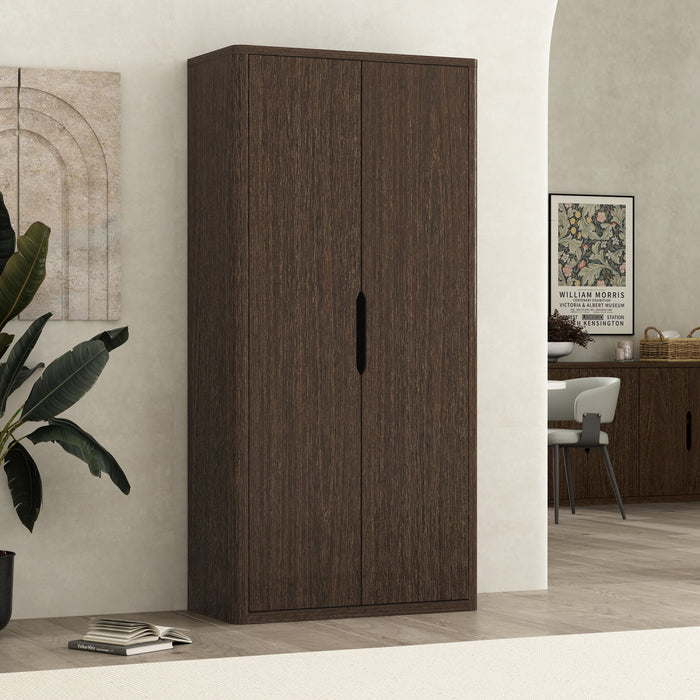 Armoire bibliotheque moderne Rivington 38\" en noyer