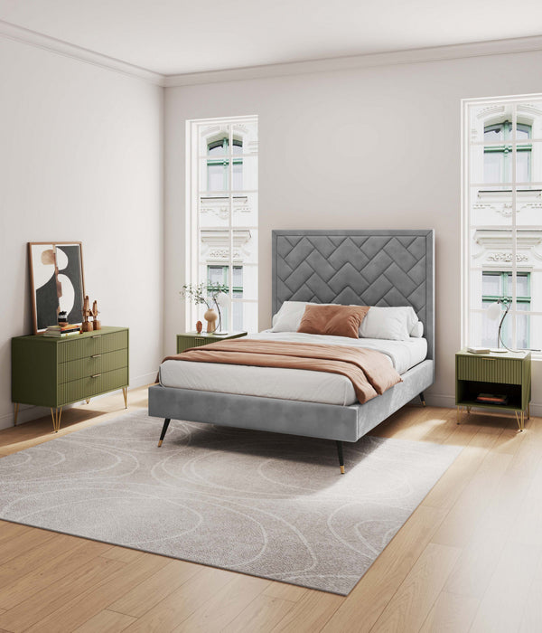 Ensemble moderne de commode 2 pieces Dumbo en vert olive