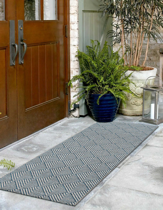 Tapis Contemporain Laura 2'0\" x 6'0\" en Bleu