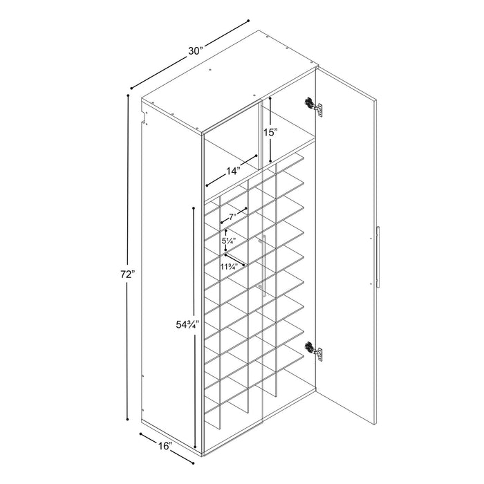 Hangups Armoire De Rangement Pour Chaussures A 40 Casiers – Noir