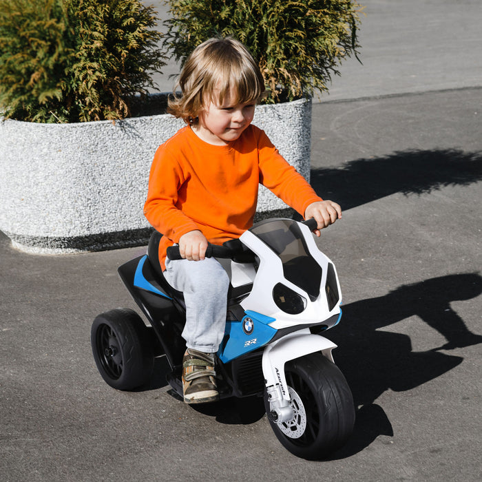 Aosom Moto 6v Pour Enfants Sous Licence Bmw Avec Phare, Musique, Bleu