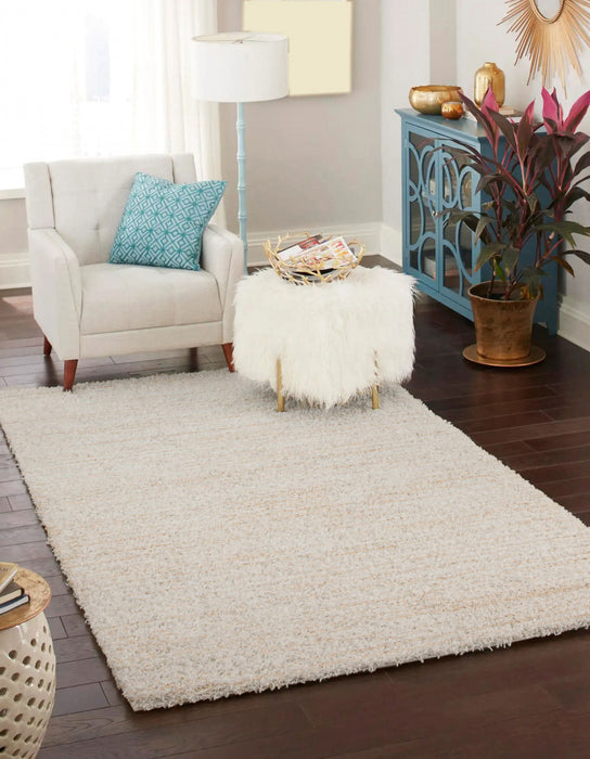 Carpette Yeti ivoire et beige - 5 pi 0 po x 8 pi 0 po  