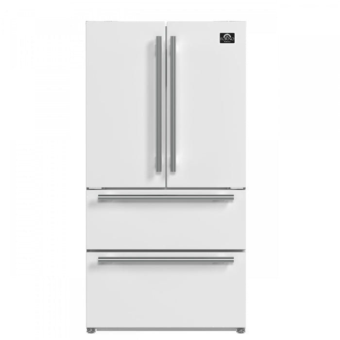 Refrigerateur Espresso Moena de 36 po a portes francaises, blanc, 19,2 pi³ – FFRBI1820-36WHT