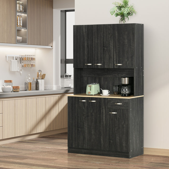 HOMCOM buffet moderne, armoire de cuisine avec placard de rangement