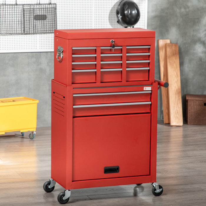 Durhand Organisateur D'outils Roulant Verrouillable A 6 Tiroirs