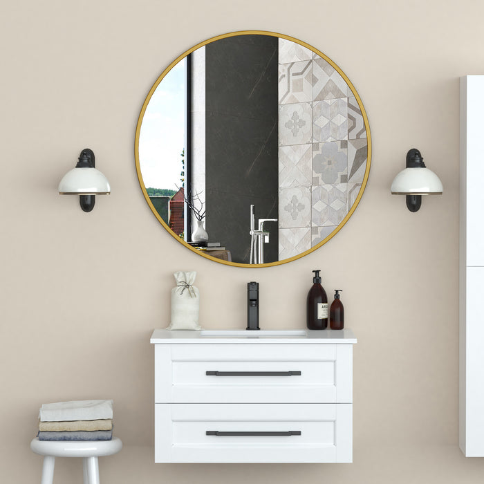 Miroir Halpert de 36 po doré