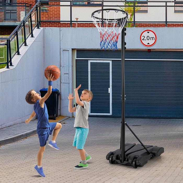 Objectif De Cerceau De Basket-ball Reglable De 8,5 A 10 Pieds Avec Pratique De Tir De Roue De Base A Remplissage