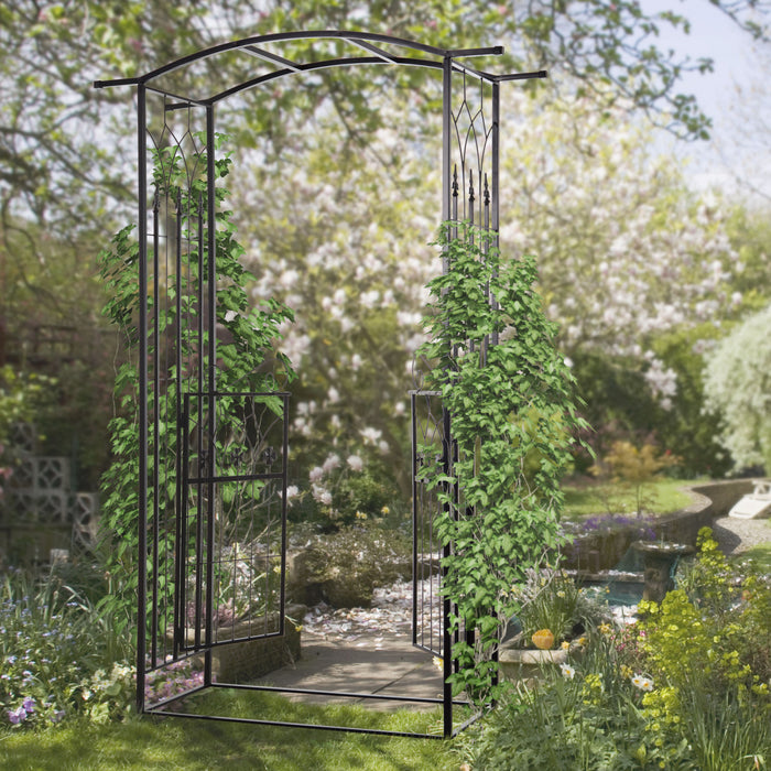 Outsunny Arbor Decoratif Pour Plantes Grimpantes