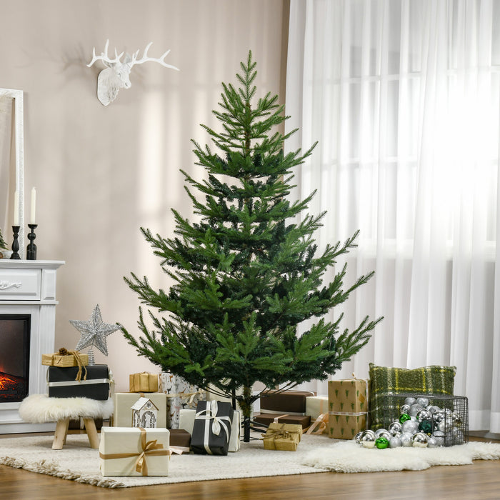 HOMCOM Arbre de Noel artificiel 6' avec design a charniere