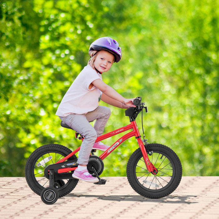 Velo Costway 14 Pouces Pour Enfants De 3 A 5 Ans Avec Selle Reglable Et Guidon Antiderapant Rouge