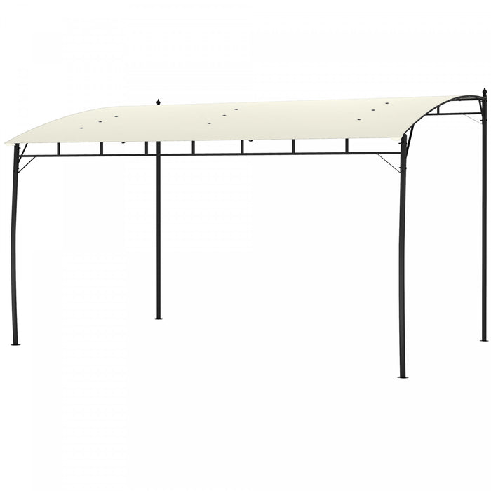 Outsunny Pergola Avec Auvent Uv30+, Pergola Gazebo En Acier, Blanc Creme