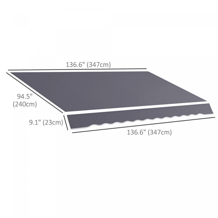 Outsunny Remplacement Dehousse D'auvent Exterieur En Tissu 11'x8'