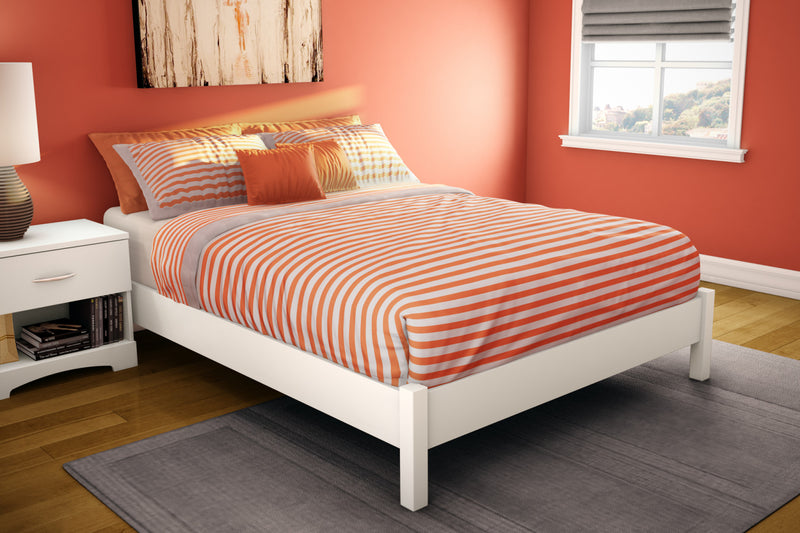 Step One Lit Plateforme - Blanc Solide