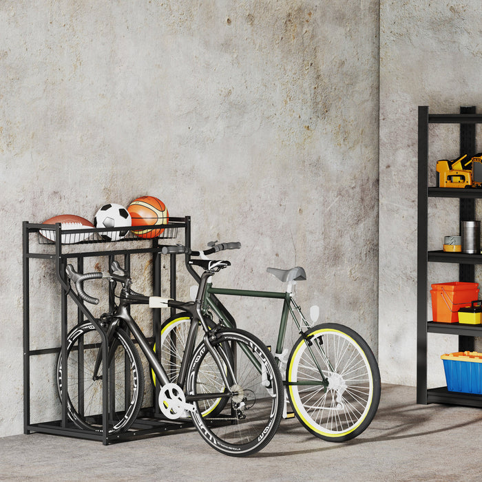 Soozier Support De Velo Pour 3 Velos, Rangement Pour Velo Avec Crochets