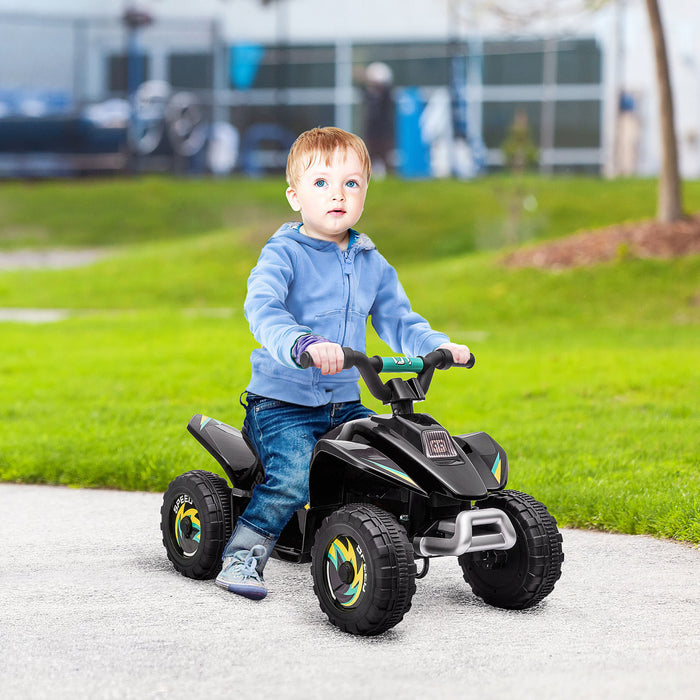 Qaba Quad, Vehicule Electrique Alimente Par Batterie 6 V, Quad A 4 Roues Avec Interrupteur Avant Et Arriere, Pour Garcons Et Filles De 18 A 36 Mois, Rose