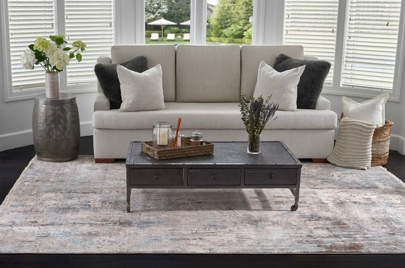 Tapis Traditionnel Malia 5'0\" x 7'9\" en Bleu