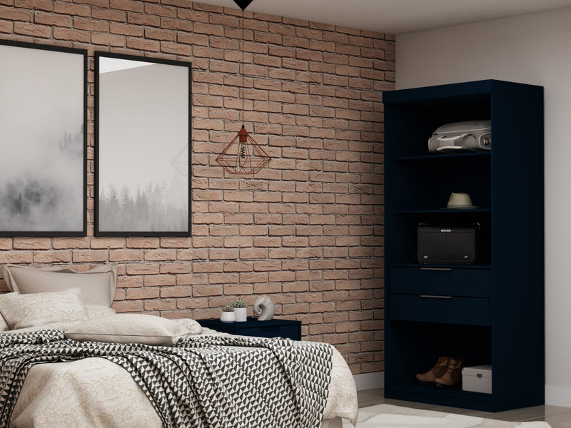 Armoire contemporaine moderne Mulberry 36\" en bleu minuit