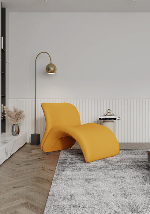 Fauteuil d’appoint moderne en melange de laine Rosebud jaune – Lot de 2