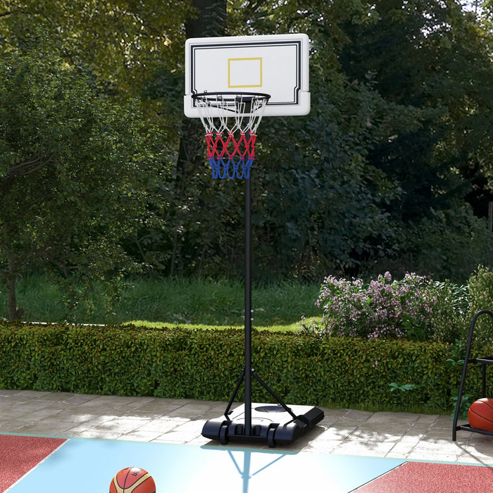 Soozier Cerceau De Basket-ball D'exterieur Avec Roues, Hauteur Reglable