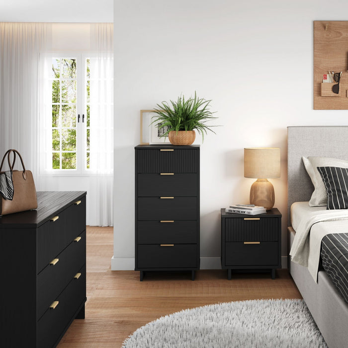 Ensemble de commode 3 pieces Granville Modern en noir