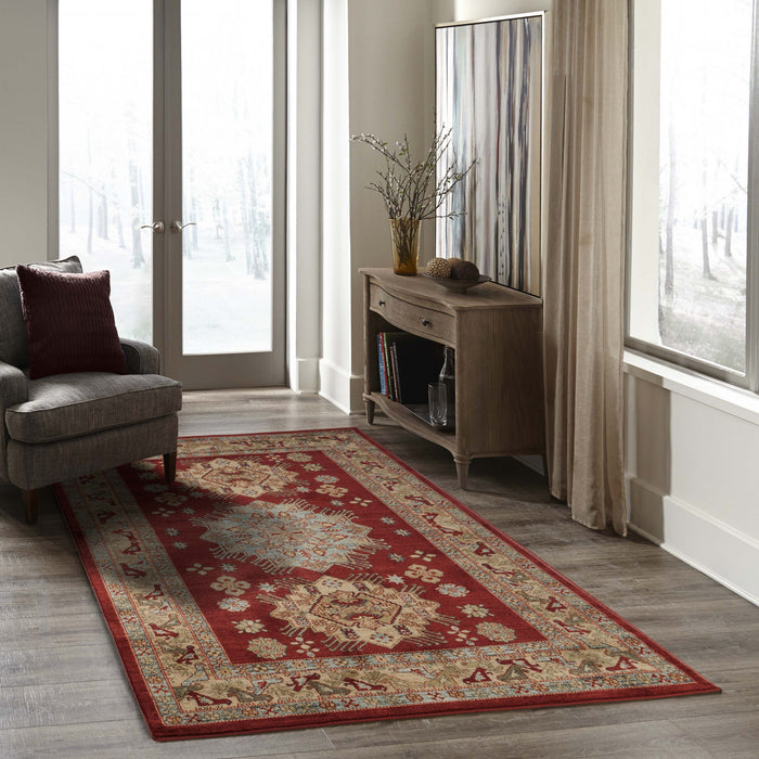 Tapis Traditionnel Mila 7'10\" x 9'10\" en Rouge