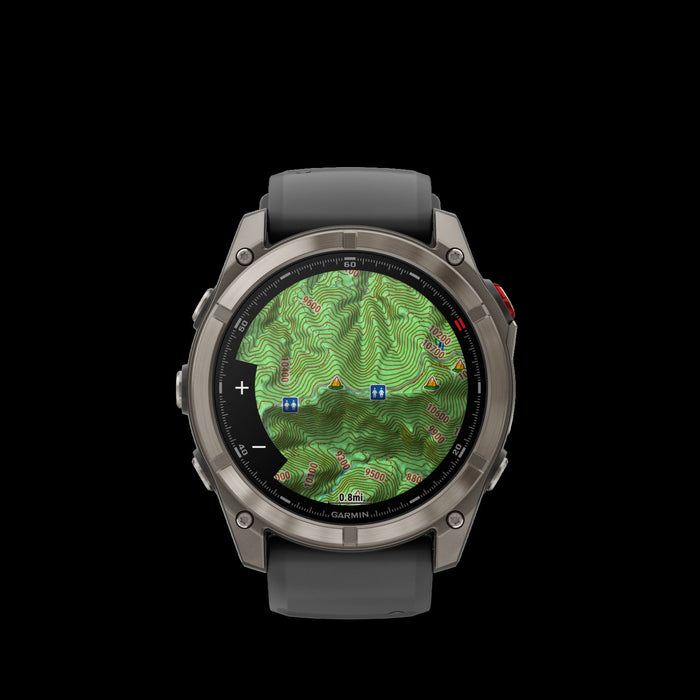 Montre intelligente Garmin Fenix 8 Pro 51 mm Graphite Premium - Vetement de performance, durabilite de lentille en saphir, previsions meteorologiques LTE, enregistrements de localisation, profils de triathlon