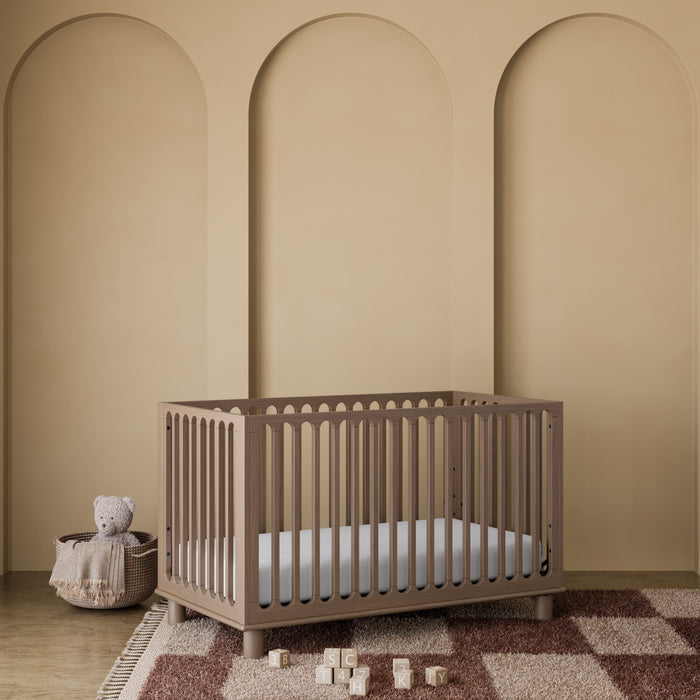 Storkcraft Sicily Lit de bebe convertible 3-en-1 de luxe avec barriere de securite pour tout-petit incluse - Noisette