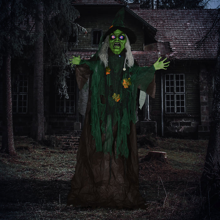 Homcom Sorciere De Decoration D'halloween 72\", Active Par Le Son