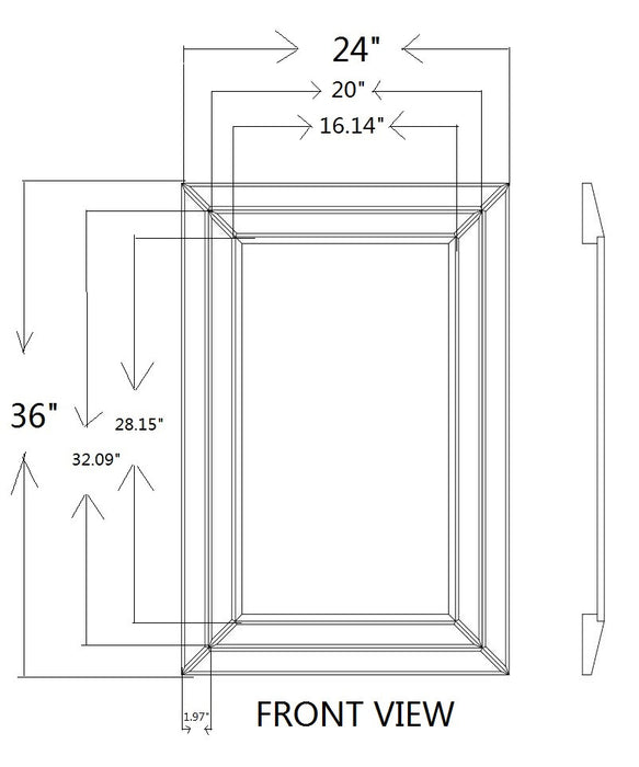 Miroir Caves de 36 po