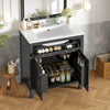 Baker 30 Inch Modern Bathroom Vanity with Ceramic Sink & Storage Cabinet, Black | Meuble de salle de bain moderne Baker 30 pouces avec lavabo ceramique et rangement, noir