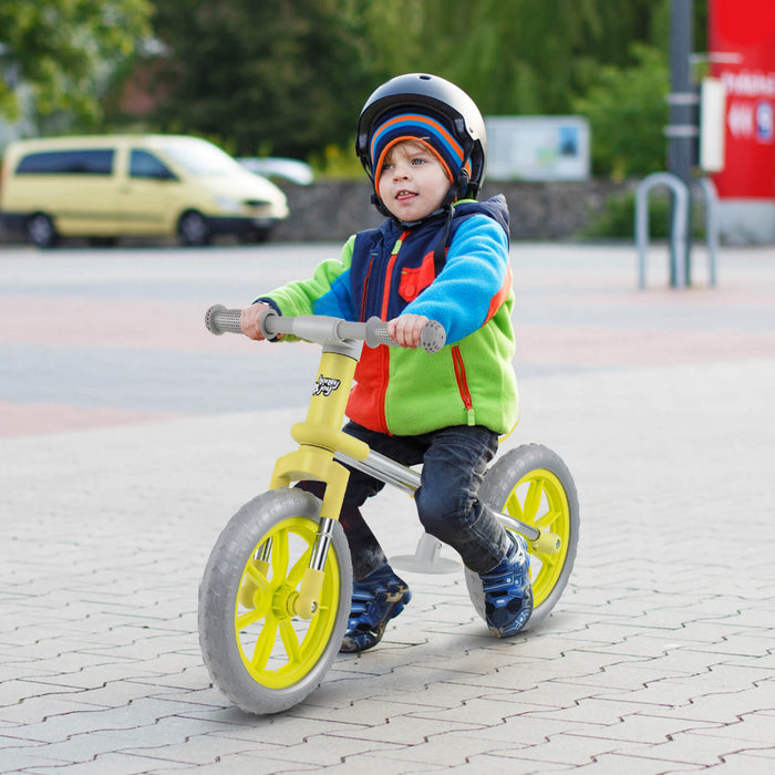 Honeyjoy 12\" Equilibre Velo 2 Roues Velo Pour Enfants Avec Siege Reglable Vert