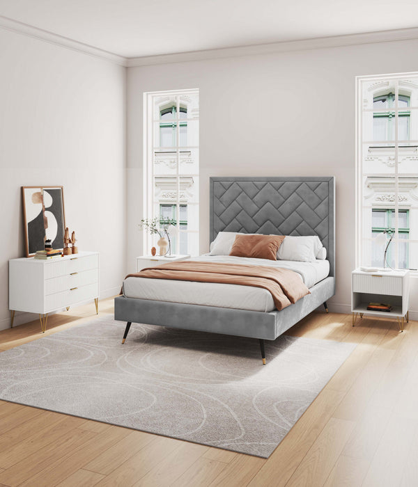 Ensemble moderne de commode 2 pieces Dumbo en blanc