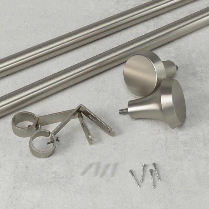  Tringle à rideaux extensible Ella de Umbra acier nickel de 1 po - 36 po à 72 po