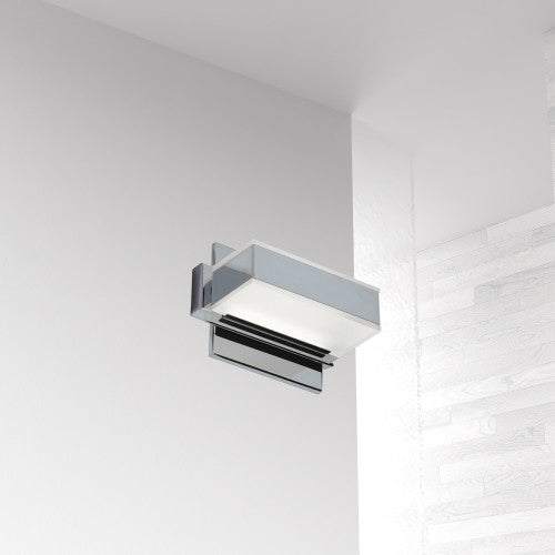 Lumière de coiffeuse murale Viola de Dainolite avec fini chromé poli et 1 ampoule à DEL