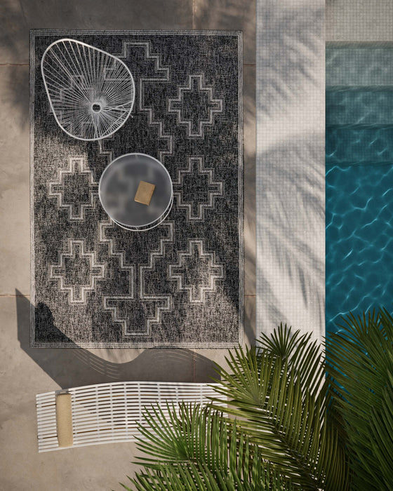 Tapis Transitionnel Esina 5'3\" x 7'0\" en Noir