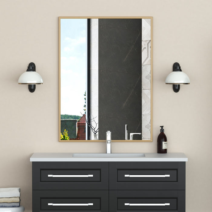 Miroir Border de 40 po doré