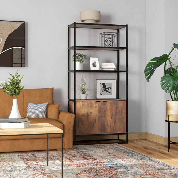 HOMCOM Armoire Rangement 3 Etageres Ouvertes Salon Chambre