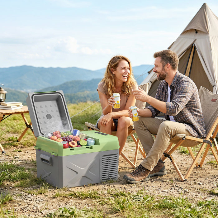 Outsunny Refrigerateur de Voiture 12 Volts, Glaciere Electrique Portable 12 L