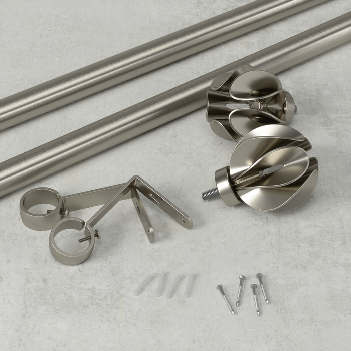  Tringle à rideaux extensible Blossom de Umbra nickel de 1 po - 42 po à 120 po
