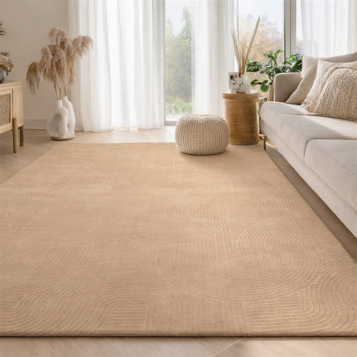 Tapis Lavable/Contemporain  Elion 5'0\" x 7'6\" en Beige