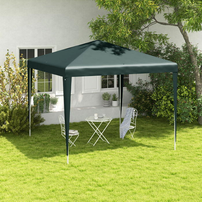 Outsunny Tonnelle De Tente De Fete Portable 9' X 9' Avec Pieds, Vert Fonce