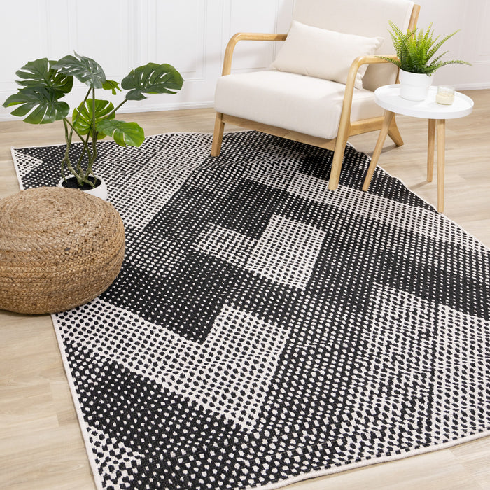 Carpette Brooke à motif de chevron recto verso pour l'extérieur - 7 pi 10 po x 11 pi 2 po