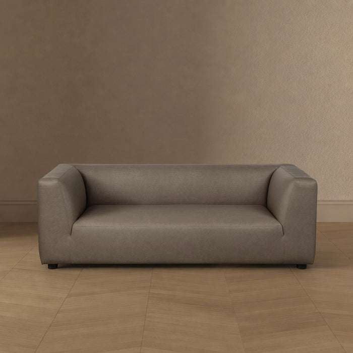 Canape contemporain moderne Lukas 89\" tapisse en taupe