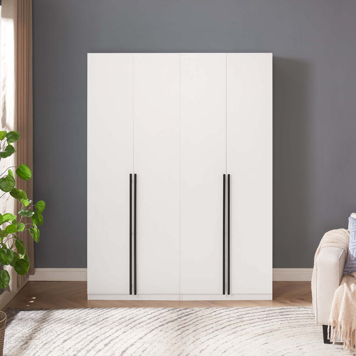 Armoire moderne Lee 32\" en blanc - Lot de 2