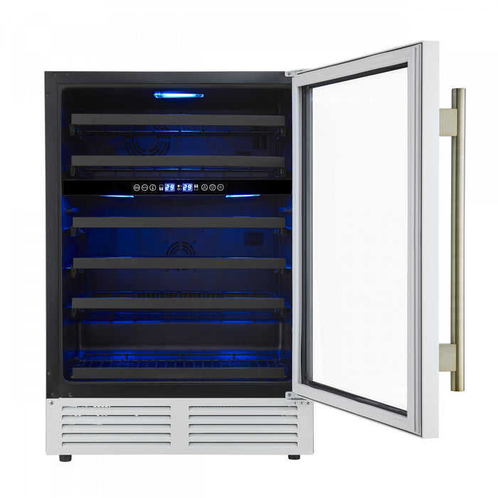 Refroidisseur a vin Bacchino de 24\",Blanc, capacite de 51 bouteilles,encastrable ou autonome-FWCDR6634-24WHT