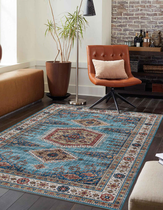 Tapis Traditionnel Tracy 6'0\" x 9'0\" en Bleu