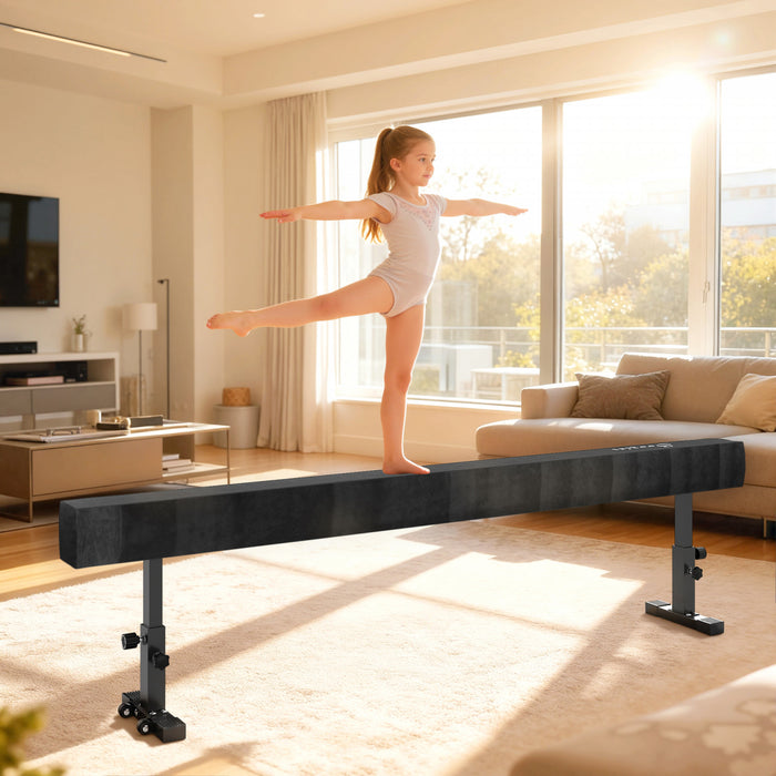 Soozier Poutre d'equilibre reglable avec roues pour 6+ ans