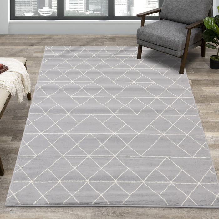 Carpette Florence à motifs de triangles abstraits - 4 pi 7 po x 6 pi 7 po